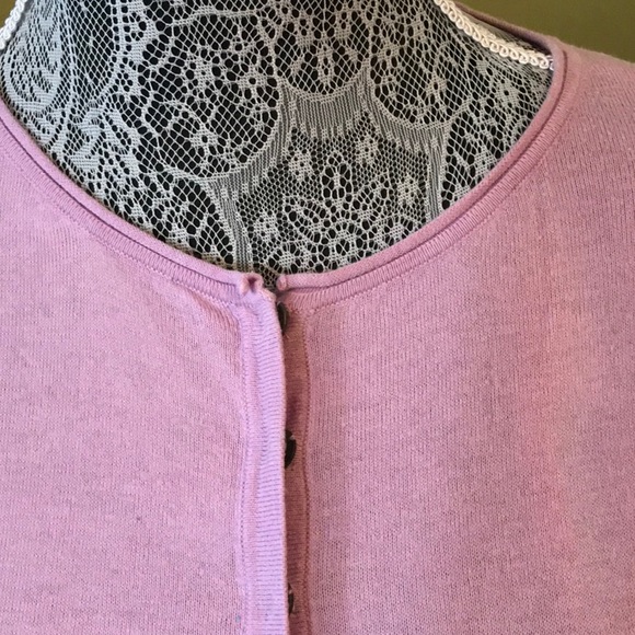 Kieran L/S lilac snap front sweater, size large. - Picture 3 of 8